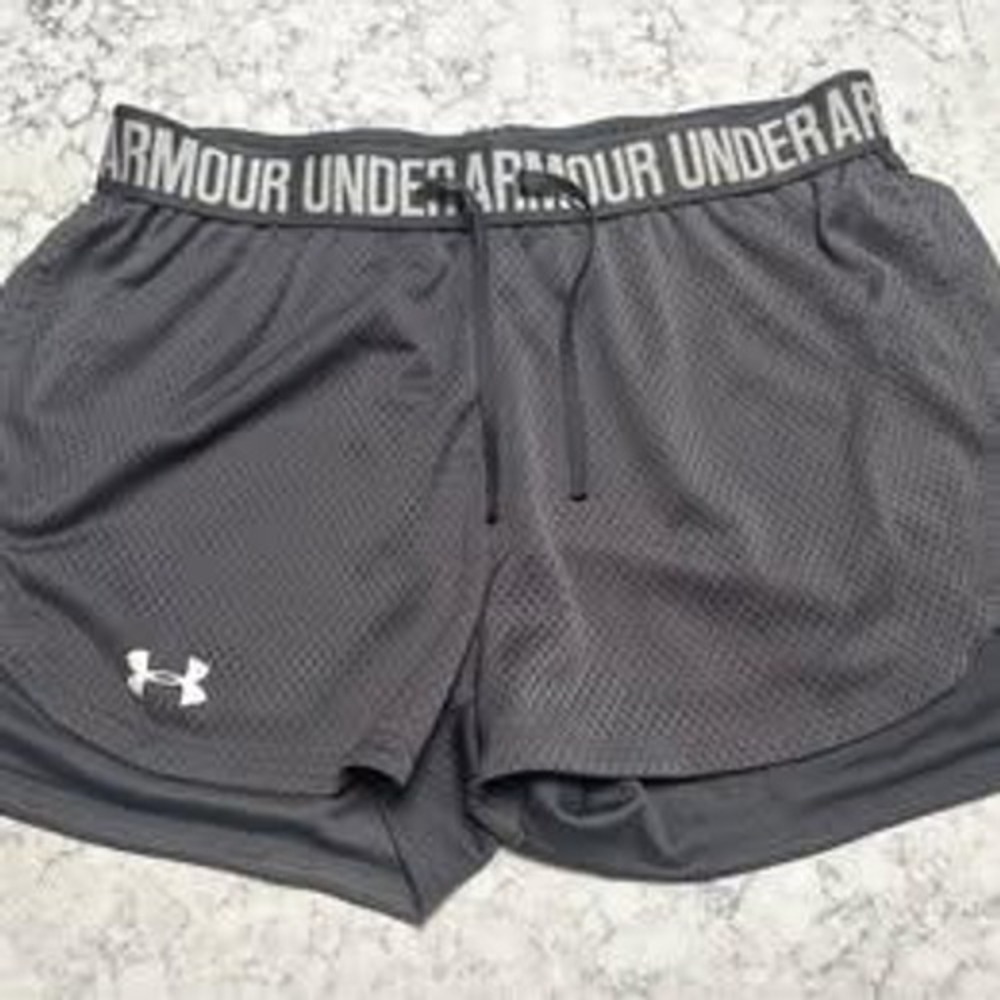 Under Armour Women's HeatGear Running Shorts Size Small Gray